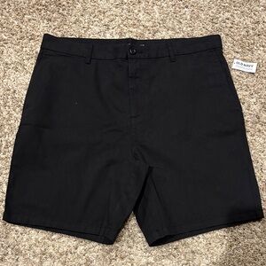Old Navy Men's Classic Black Flat Front Shorts